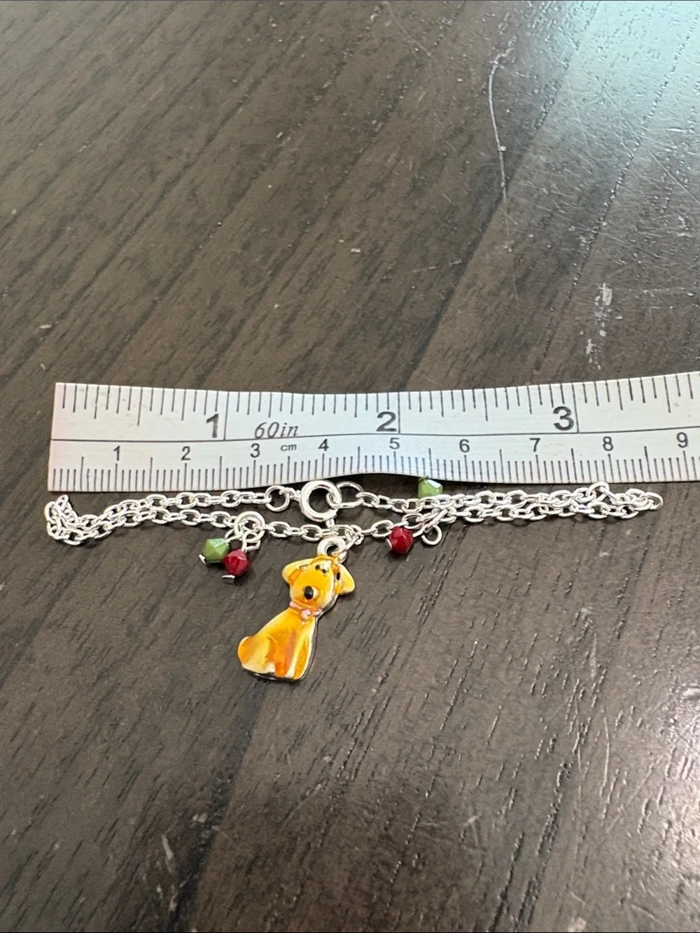 Kids Yellow Puppy Charm Necklace and Bracelet Set - Unbranded